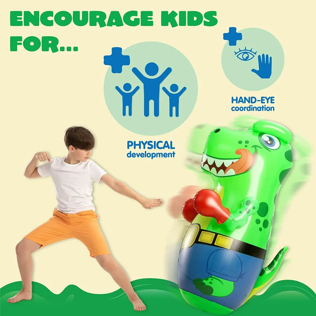 47in Kids Inflatable Dinosaur Punching Bag