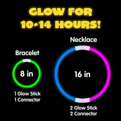 200Pcs Glow sticks 8in