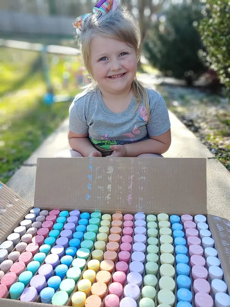 160pcs Washable Sidewalk Chalk