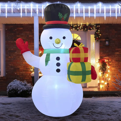 5ft Christmas Inflatable Snowman Decoration with Build-in LEDs