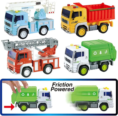 4pcs City Trucks Play Vehicles Toy Set