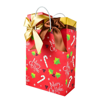 36pcs Kraft Paper Red Christmas Gift Bags