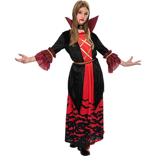 Girls Royal Vampire Halloween Costume