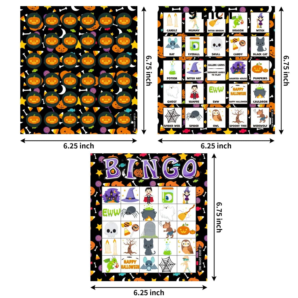 28pcs Halloween Bingo Card Game