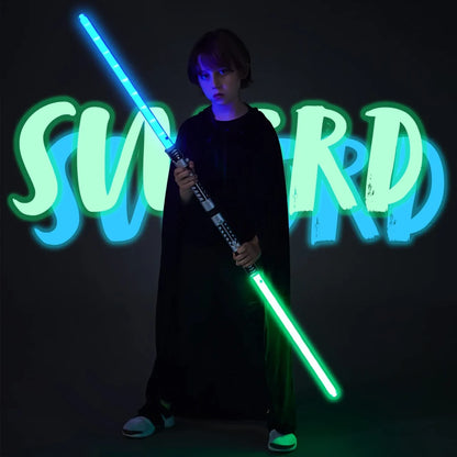 2-in-1 LED Light Up Swords Set with FX Sound