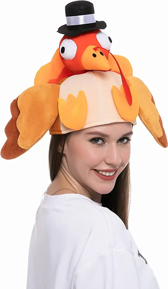 2Pcs Red Thanksgiving Turkey Hat