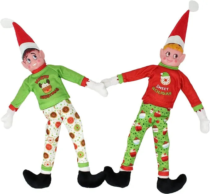 2pcs Christmas Ugly Sweater For Elf Doll