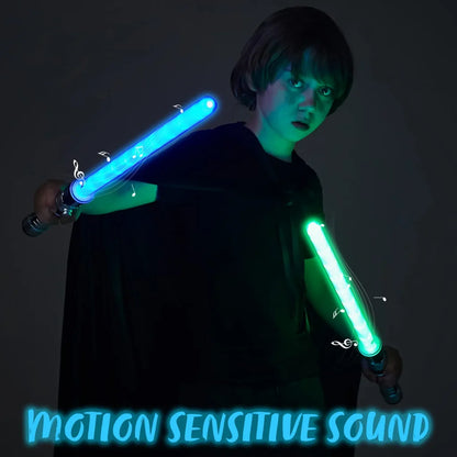 2-in-1 LED Light Up Swords Set with FX Sound