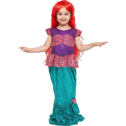 Kids Halloween Mermaid Sequin Costume