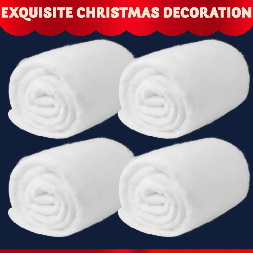 4 Pcs Christmas Snow Blanket Roll (3×8 Ft)