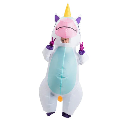 Adult Inflatable White Unicorn Halloween Costume