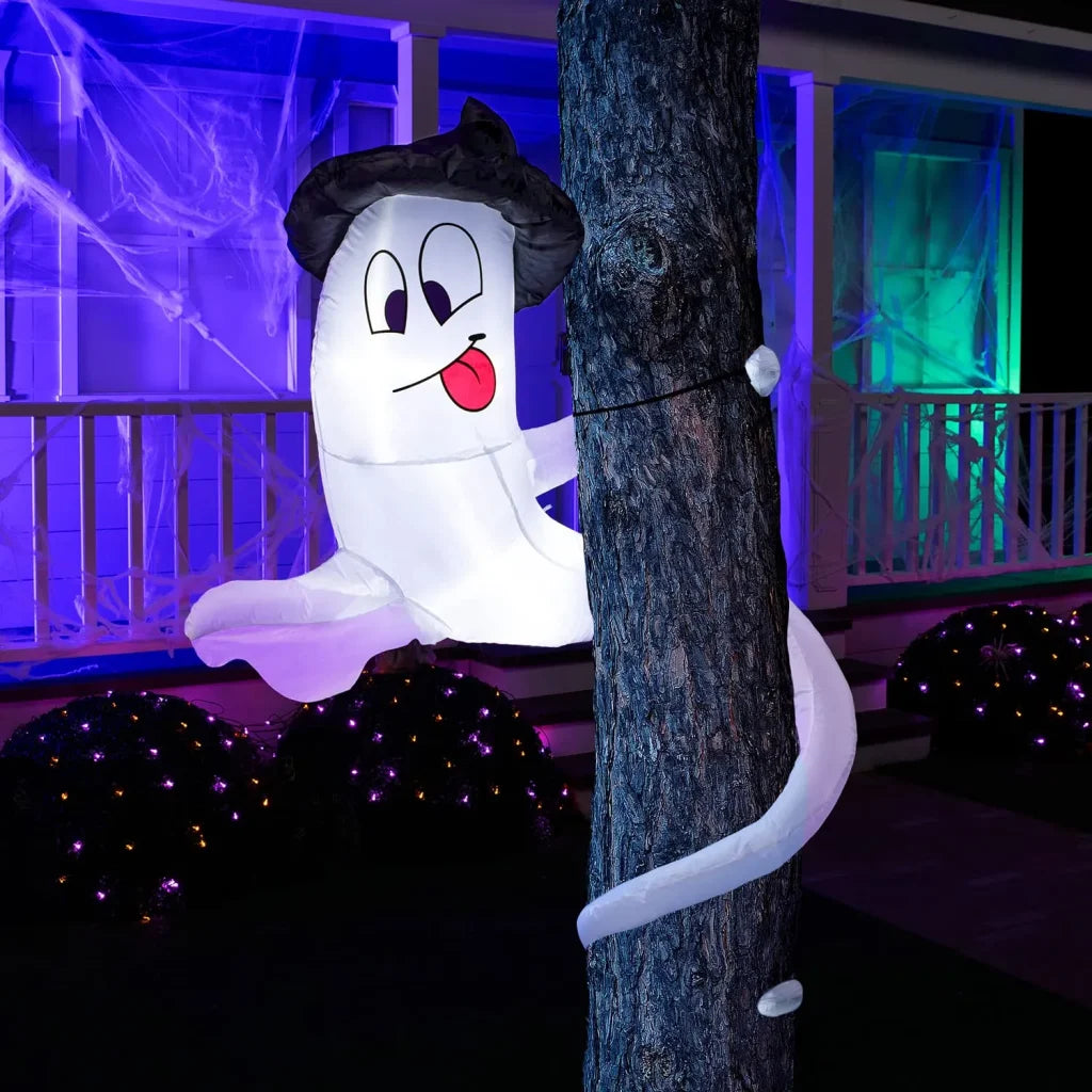 5ft Inflatable Halloween Ghost Twining Around Tree