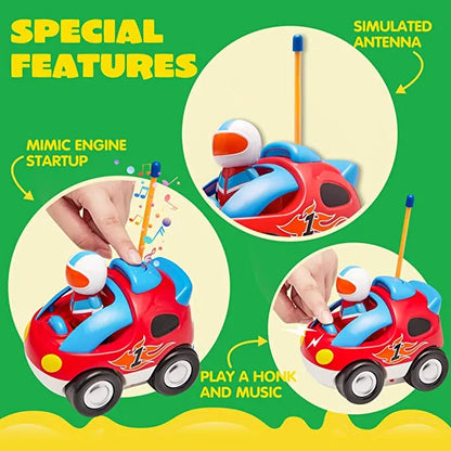 2pcs Remote Control Car Cartoon 6.75in