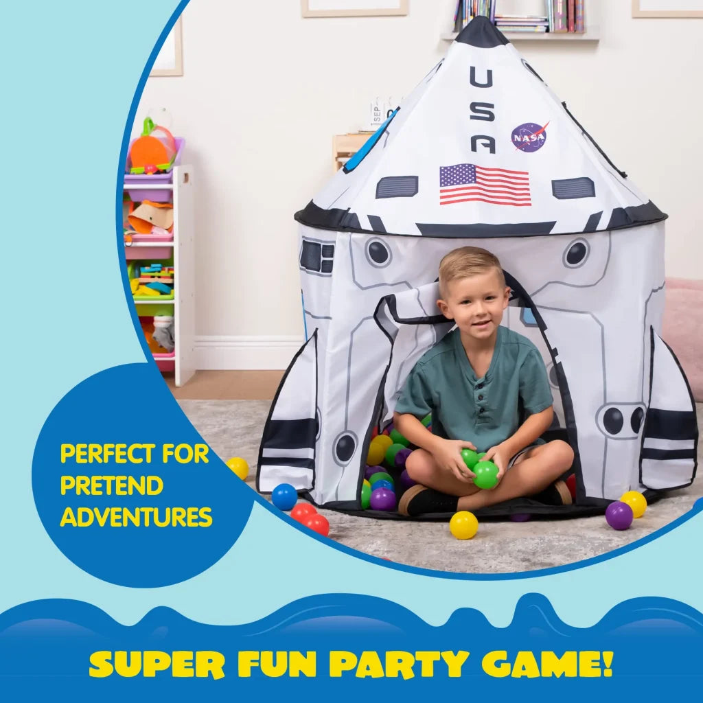 Kids Rocket Ship Play Tent Pop up Play