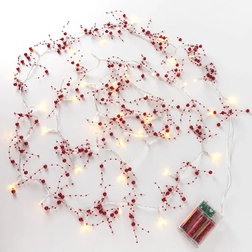 39 LED Pre Lit Christmas Garland 10ft