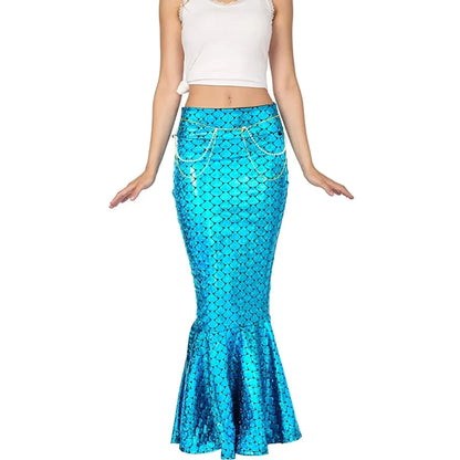 Adult Mermaid Tail Skirt Halloween Costume