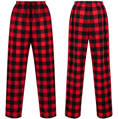 Red and Black Plaid Pajama Pants