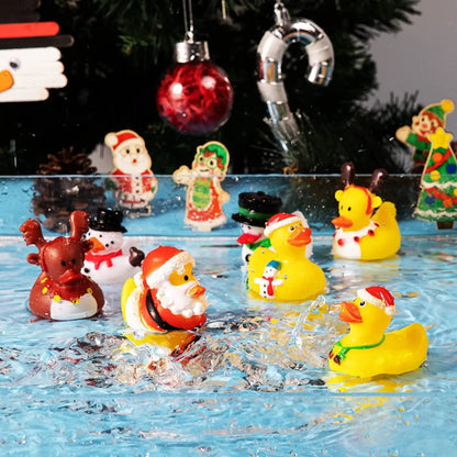 24 Days Advent Christmas Calendar with 24 Rubber Ducks