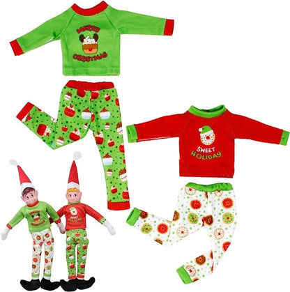 2pcs Christmas Ugly Sweater For Elf Doll