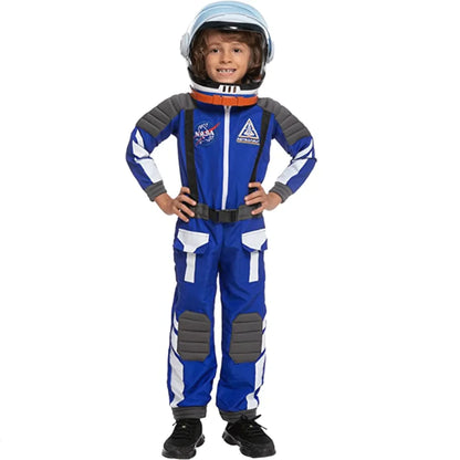 Kids Blue NASA Pilot Astronaut Halloween Costume