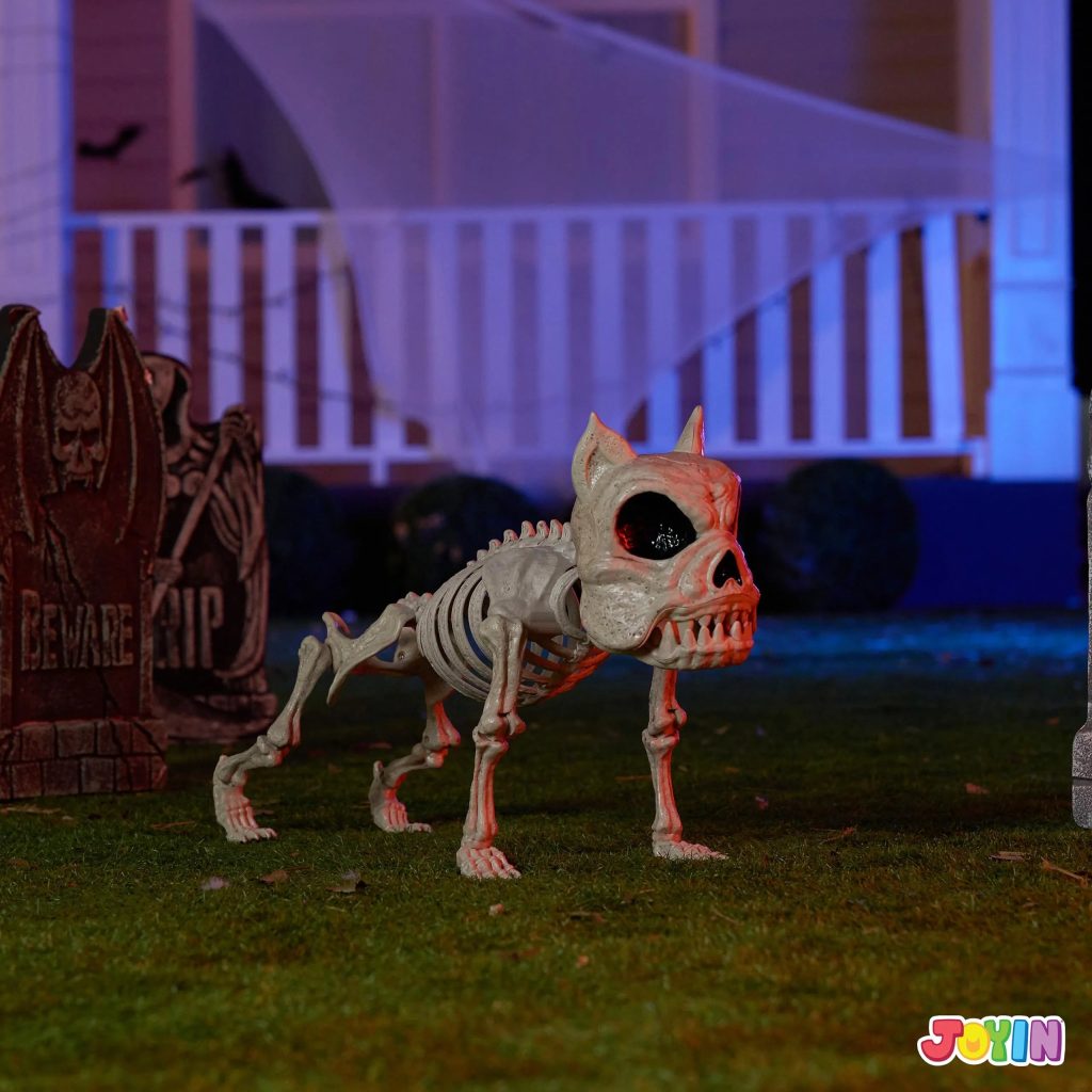 16in Halloween Poseable Puppy Skeleton