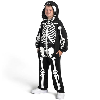 Kids Skeleton Jumpsuit Pajama Costume