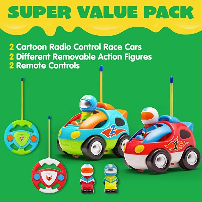 2pcs Remote Control Car Cartoon 6.75in