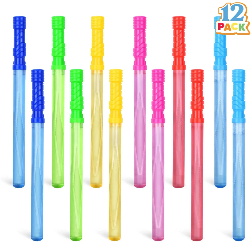 12pcs Big Bubble Wand Assortment 14.6in