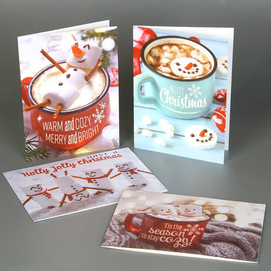 72pcs Winter Christmas Greeting Cards