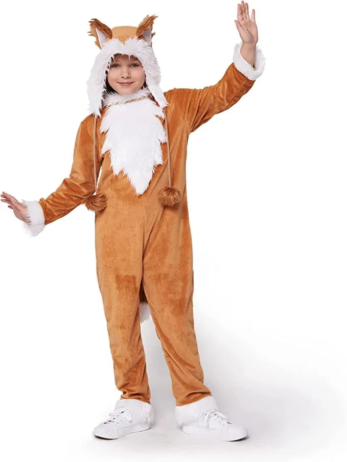 Girls Orange Fox Halloween Costume- L