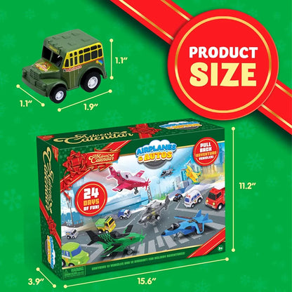 24 Days Airplane and Cars Advent Calendar