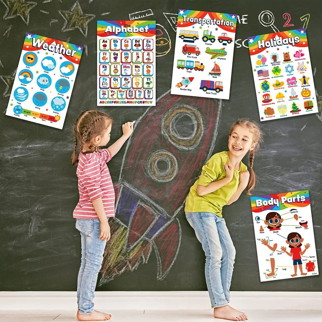 24pcs Kids Educational Classroom Poster