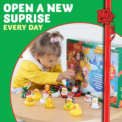 24 Days Advent Christmas Calendar with 24 Rubber Ducks