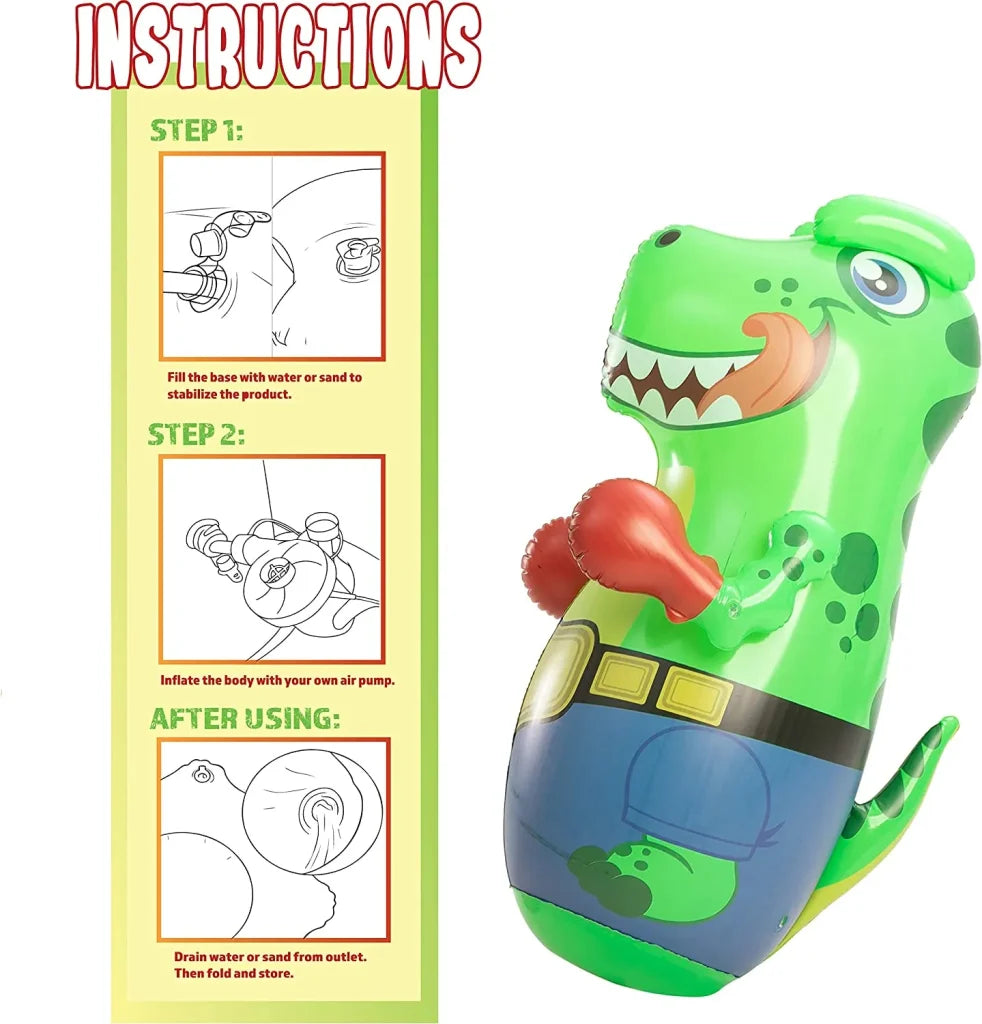 47in Kids Inflatable Dinosaur Punching Bag