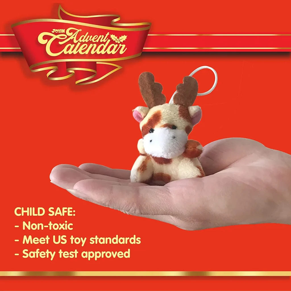 24 days Christmas Advent Calendar with Mini Animal Plush