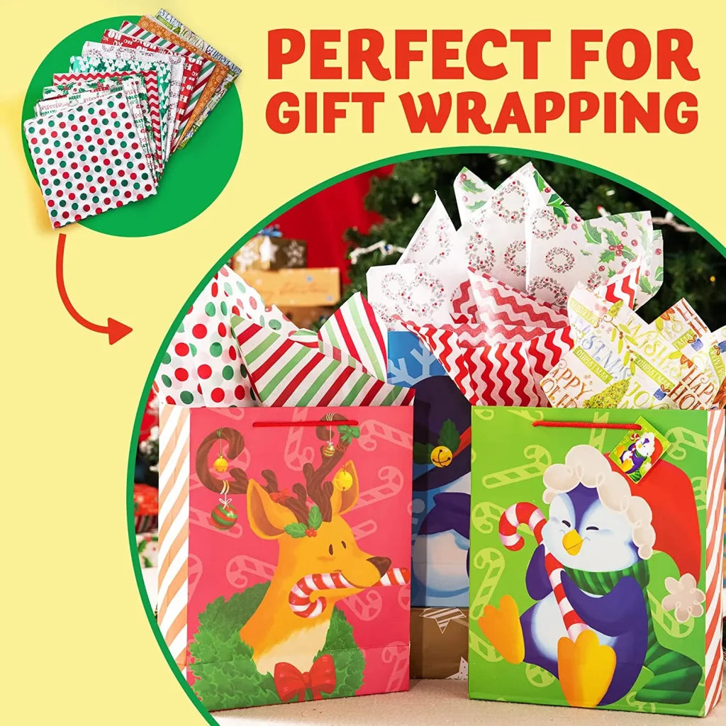 150pcs Assortment Christmas Tissue Paper Decorations