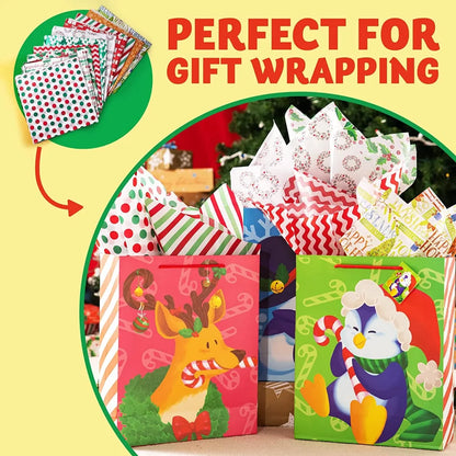 150pcs Assortment Christmas Tissue Paper Decorations