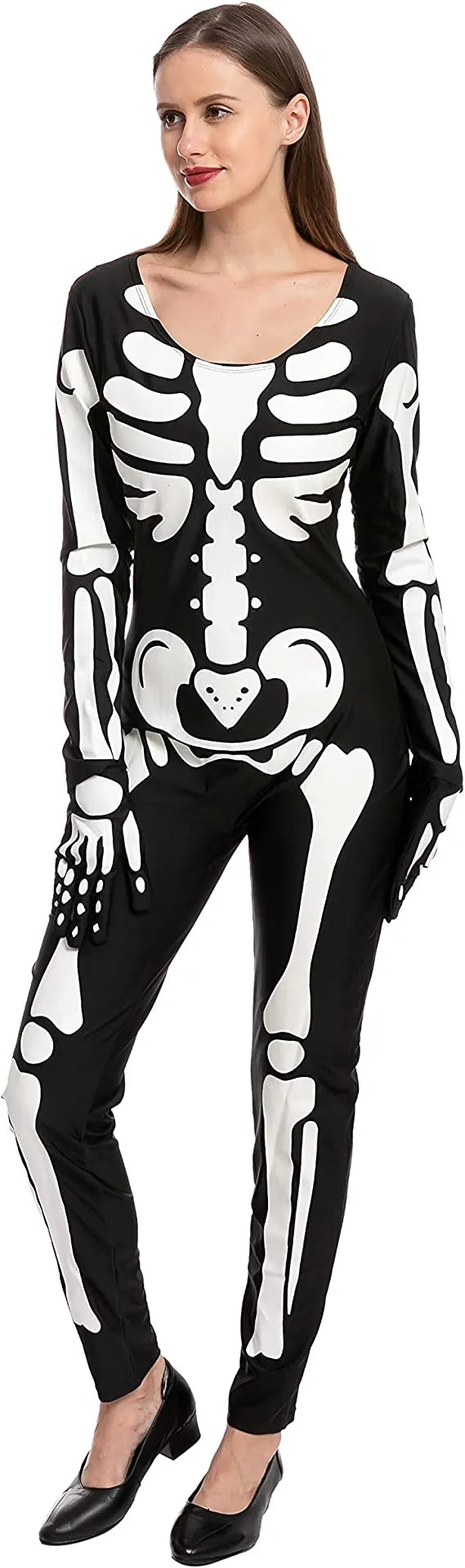 Womens Glow in the Dark Skeleton Halloween Costume