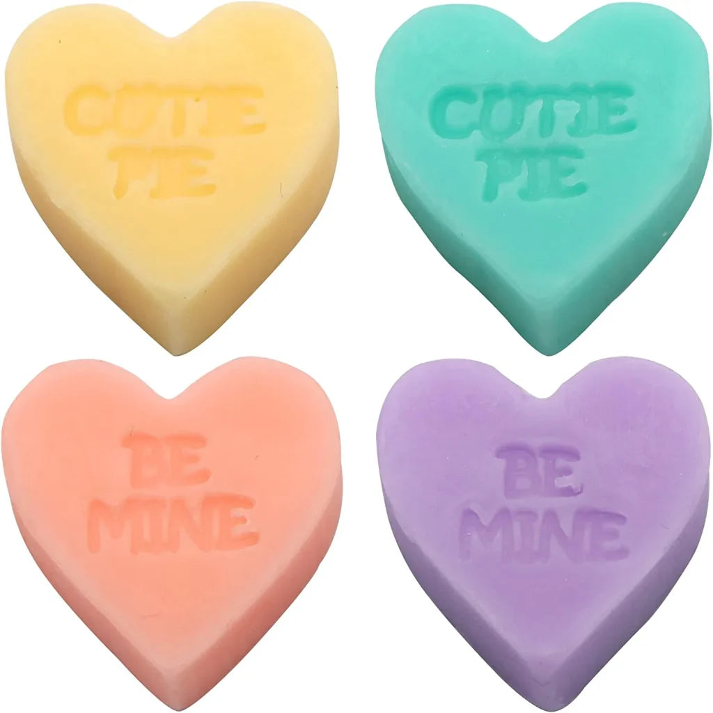 24Pcs Heart Shaped SOAP with Valentines Day Cards for Kids-Classroom Exchange Gifts