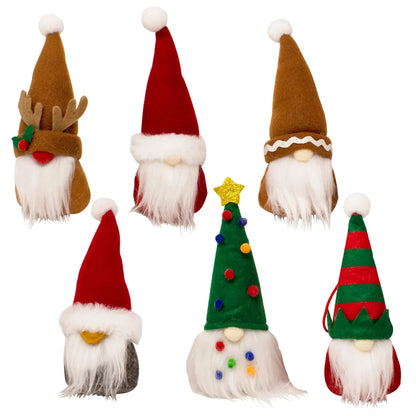 6pcs Christmas Gnome Ornaments 6in