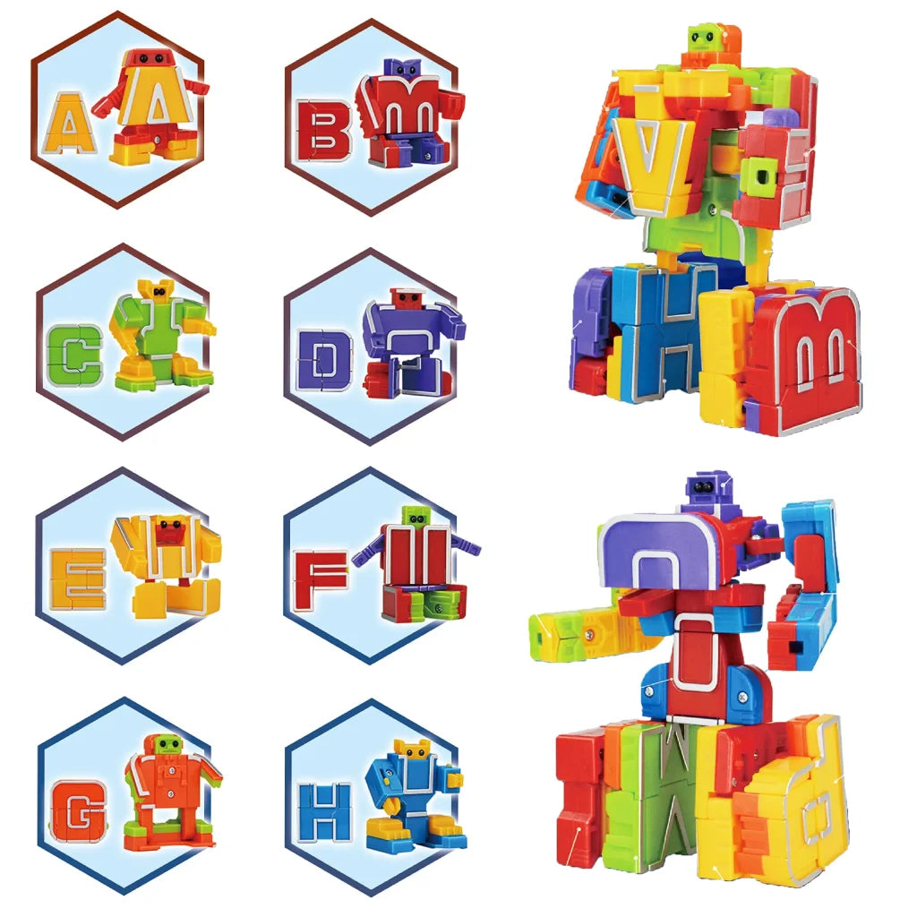 26pcs Alphabet Robots Toys for Kid 4.25in