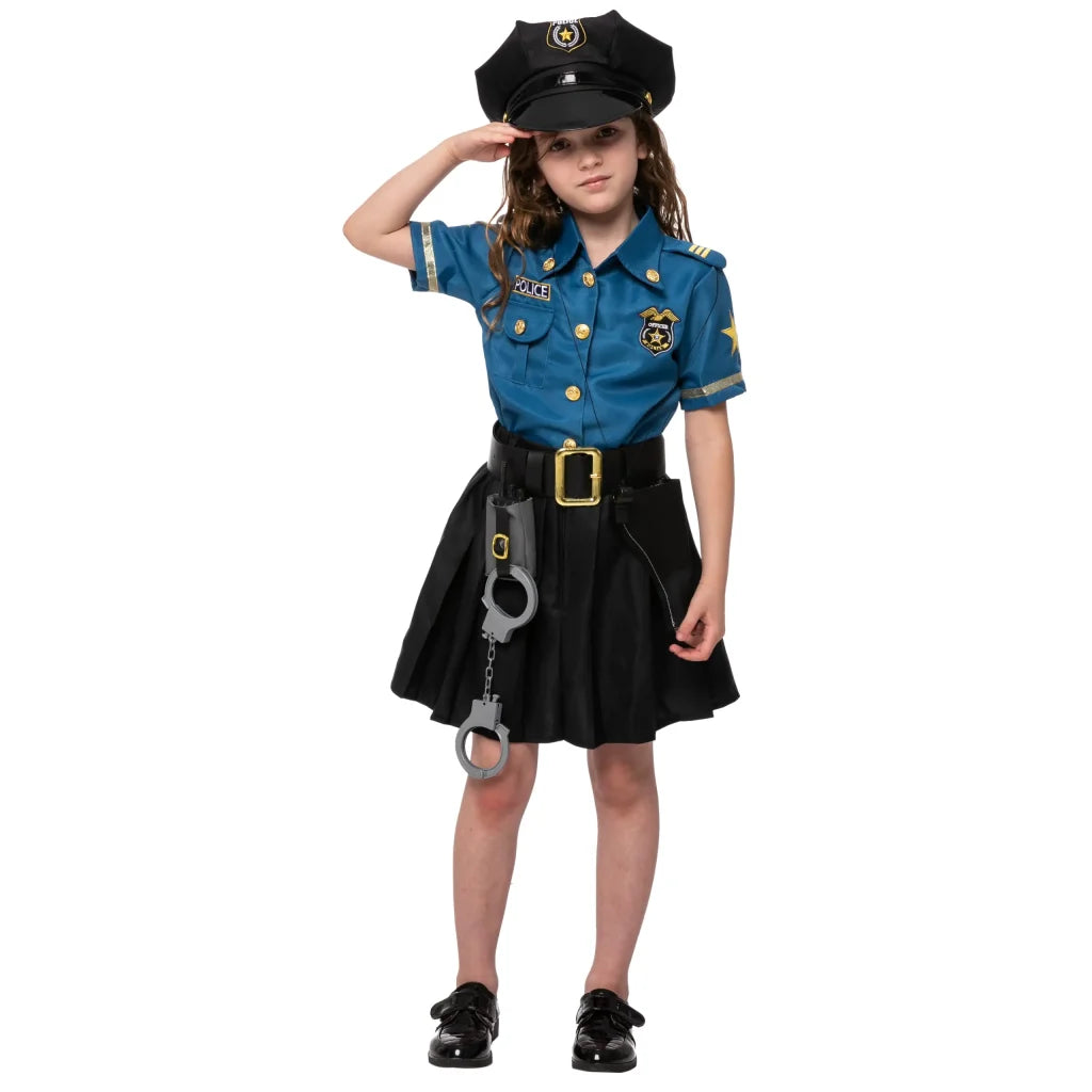 Girls Cop Halloween Costume