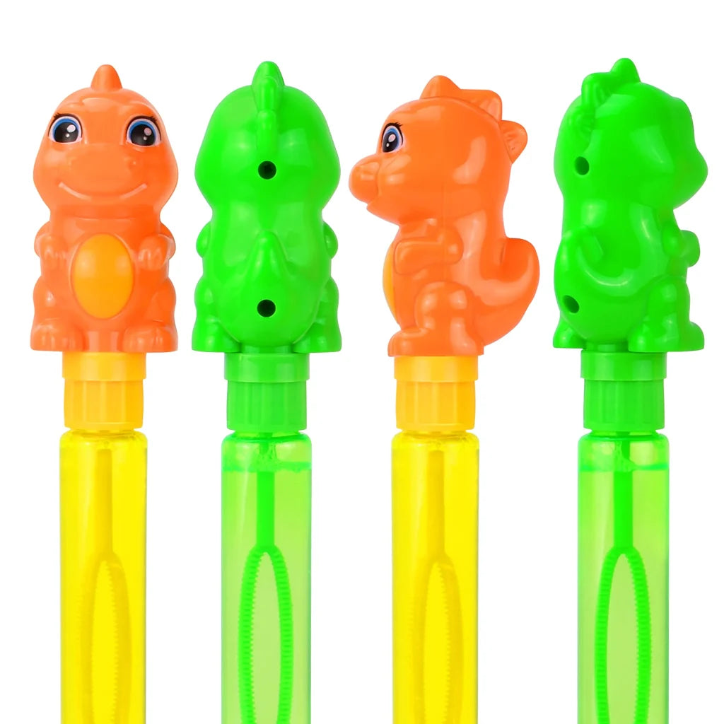 12Pcs Kids Bubble Wands Dinosaur 11in