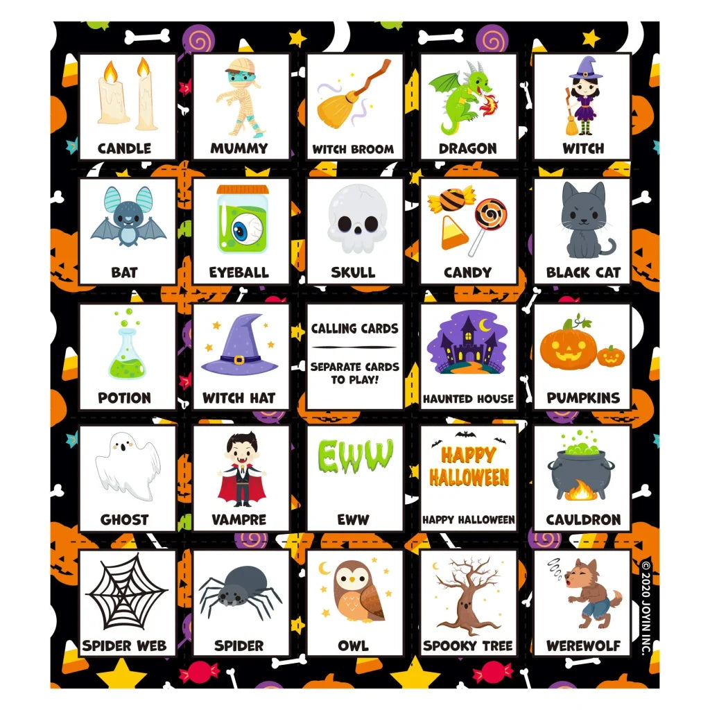 28pcs Halloween Bingo Card Game