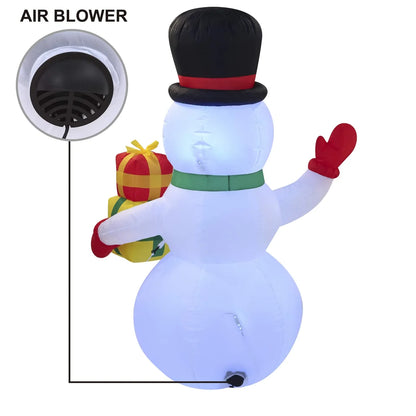 5ft Christmas Inflatable Snowman Decoration with Build-in LEDs