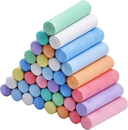 60pcs Sidewalk Chalk Set with 10 Colors