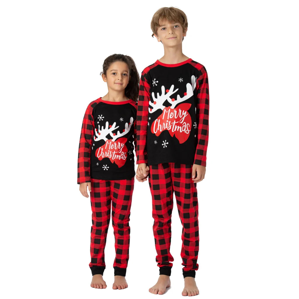 Black Moose Matching Family Pajamas Sets