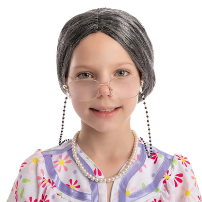 Adult or Child Halloween Grey Hair Wig