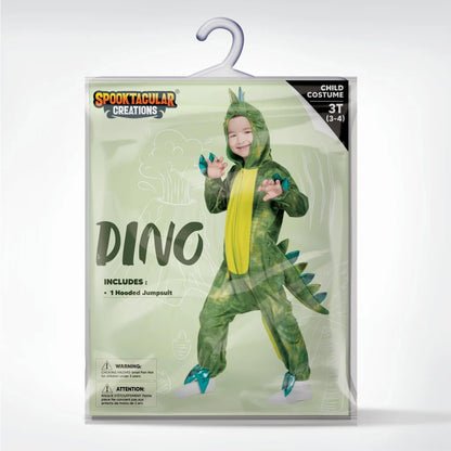 Kids Shining Dinosaur Jumpsuit Pajama Costume