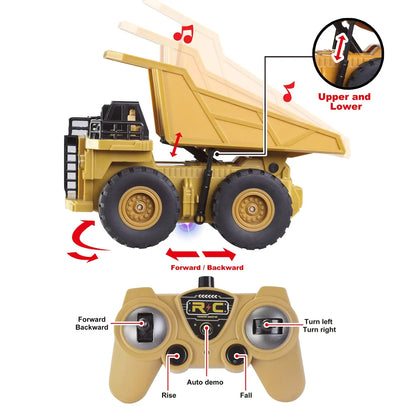 2pcs Remote Control Construction Vehicle Toy Set